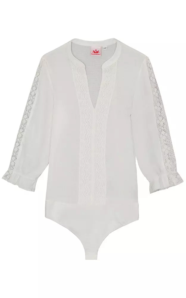 Trachtenbody Geneva, weiß