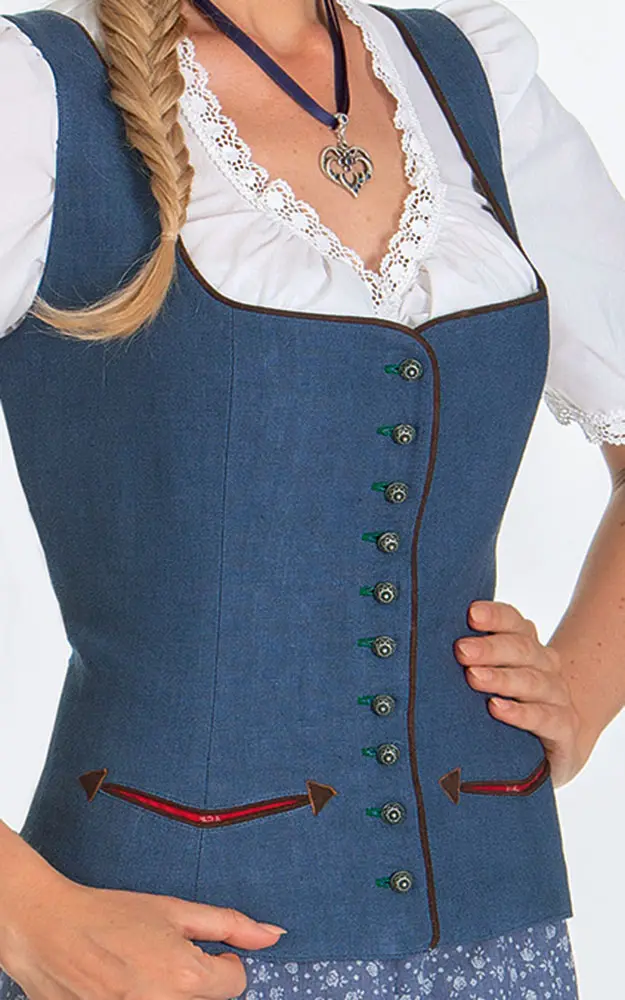 Mieder Landsberg, jeansblau