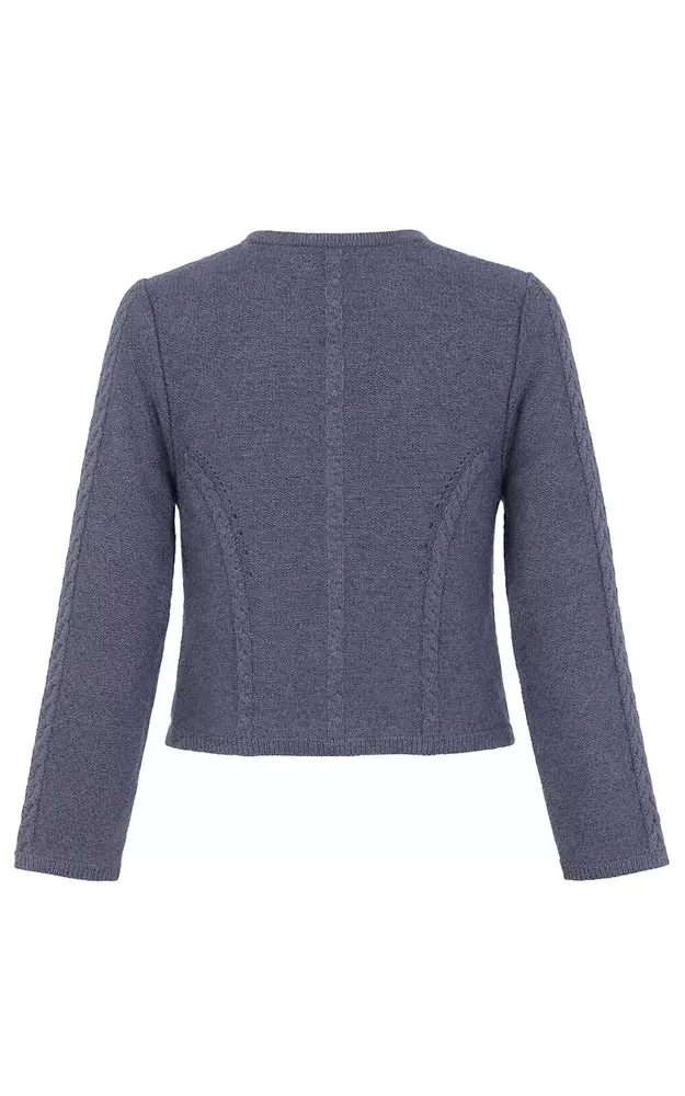 Kinder-Strickjacke Amrum, dunkelblau