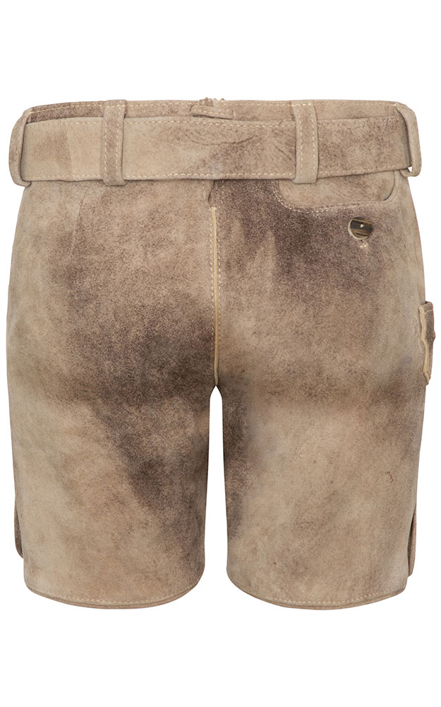 Kinder-Lederhose Pumuckel mit Träger/Gürtel, espresso