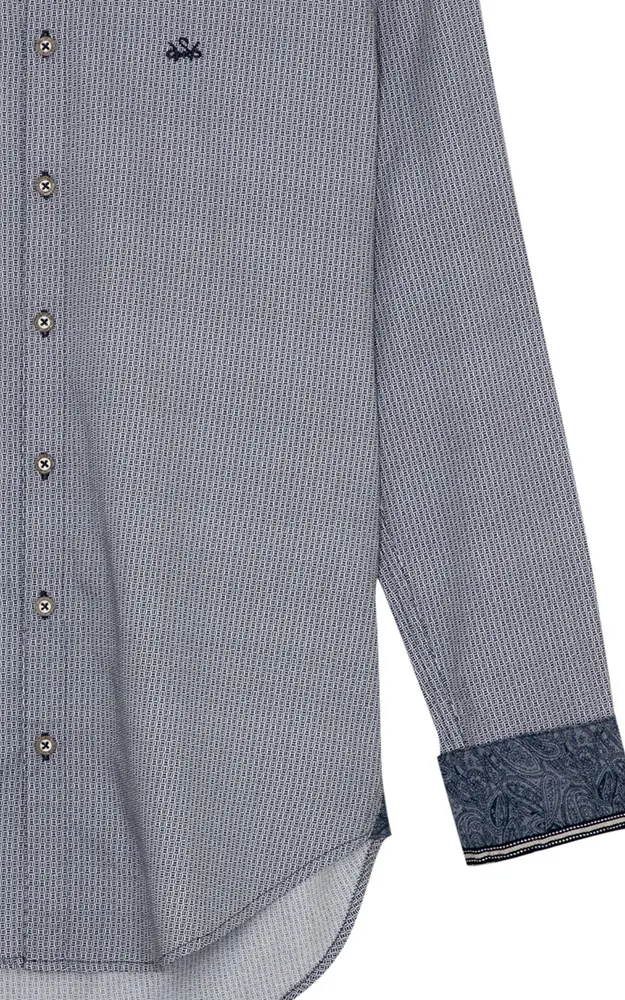 Hemd Dorian, dunkelblau - Slim fit