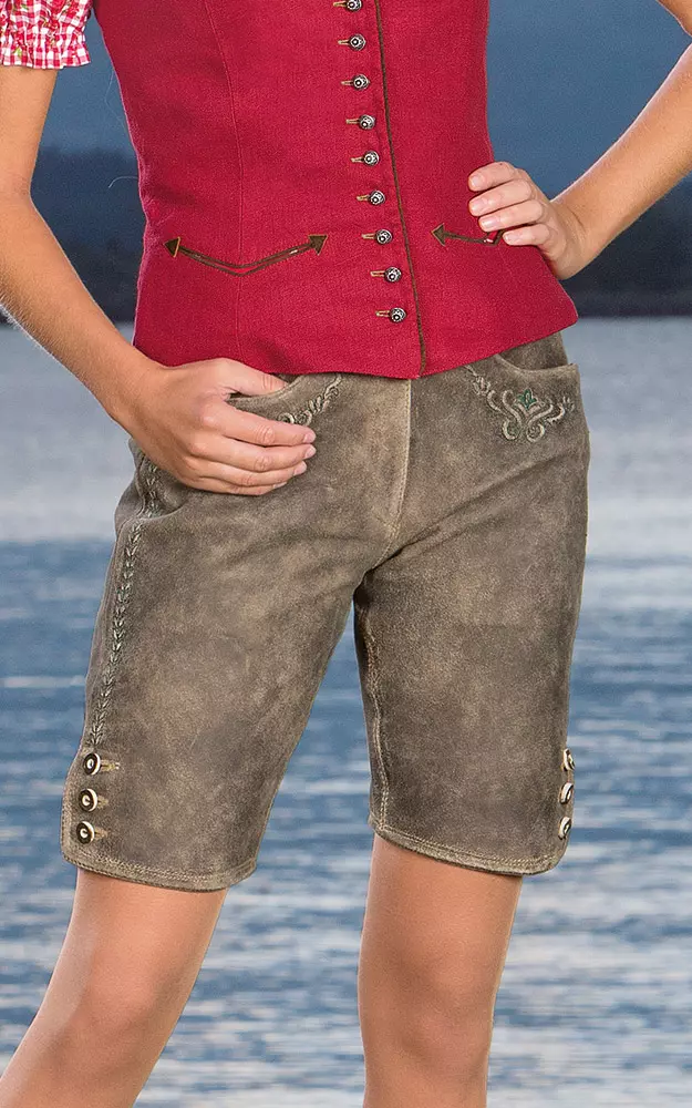 Damenlederhose Seefeld, stein