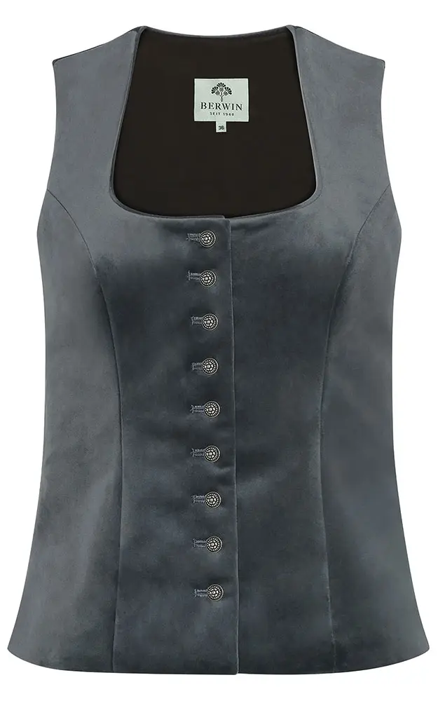 Mieder Samt 64250, grau