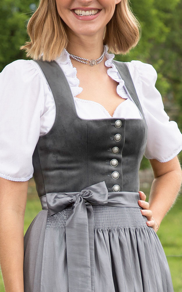 Blusendirndl Achensee Samt, ohne Schürze