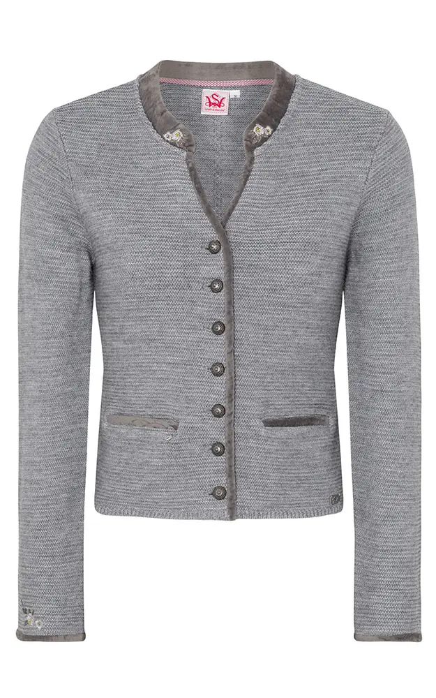 Strickjacke Malta, hellgrau