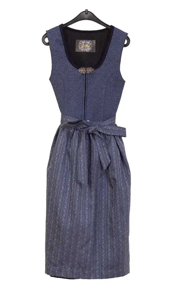 Kinderdirndl Chantal mit Schüze, blau