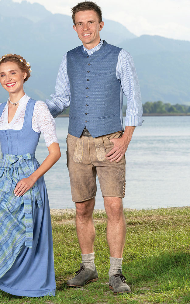 Lederhose Arno mit Gürtel, hellbeige
