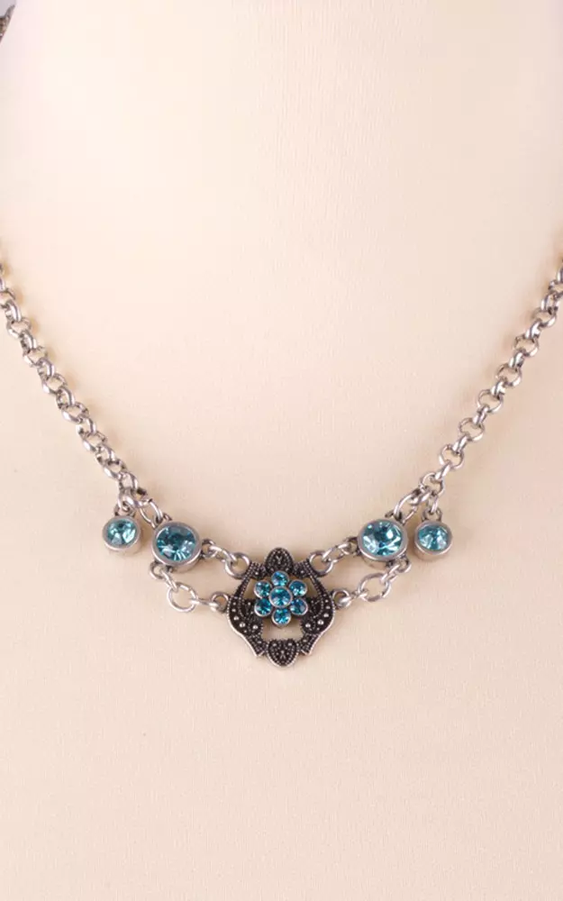 Kette SL192, Kristall türkis