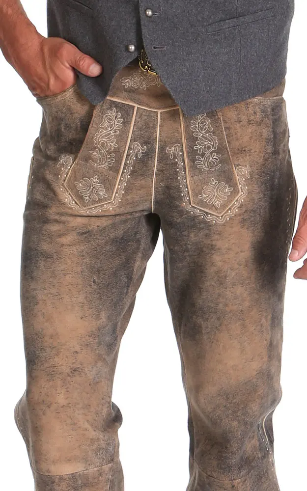 Lederhose Daniel, antikbraun