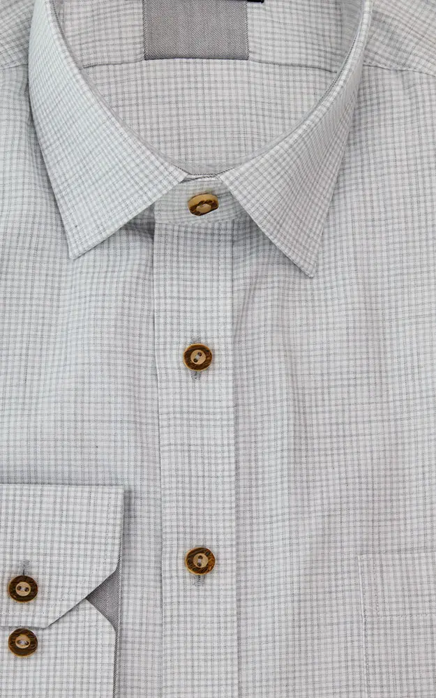 Hemd 2468H, # grau/weiß - Slim fit