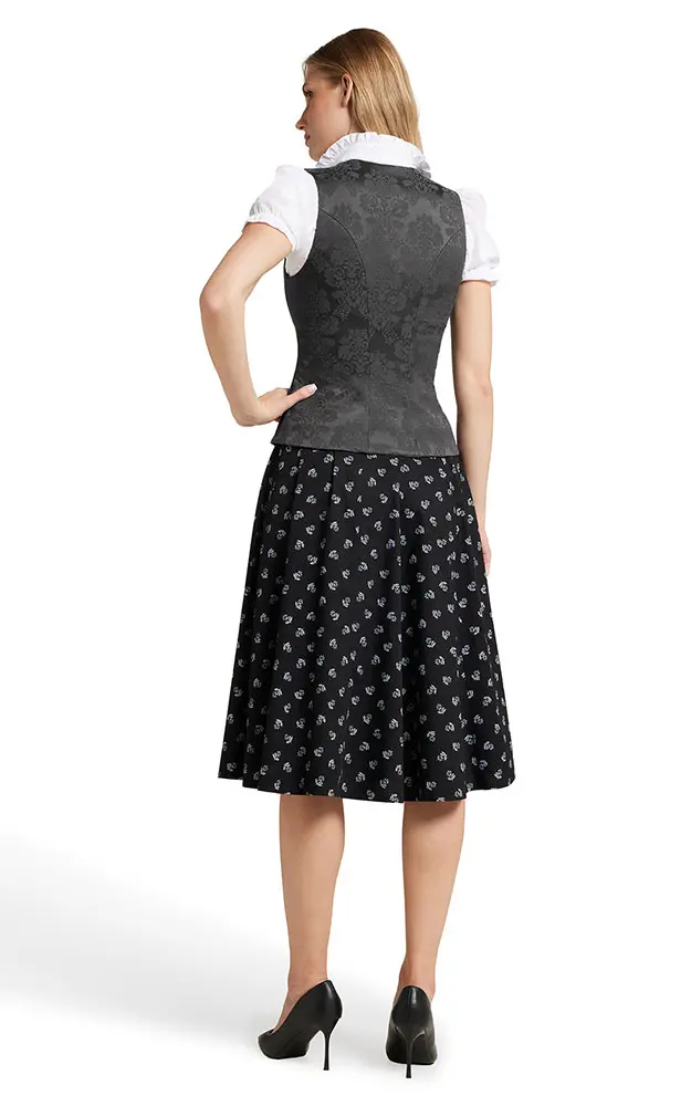 Mieder Jacquard, anthrazit