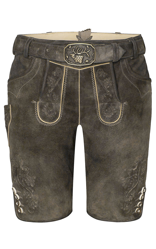 Lederhose Everest mit Gürtel, storm