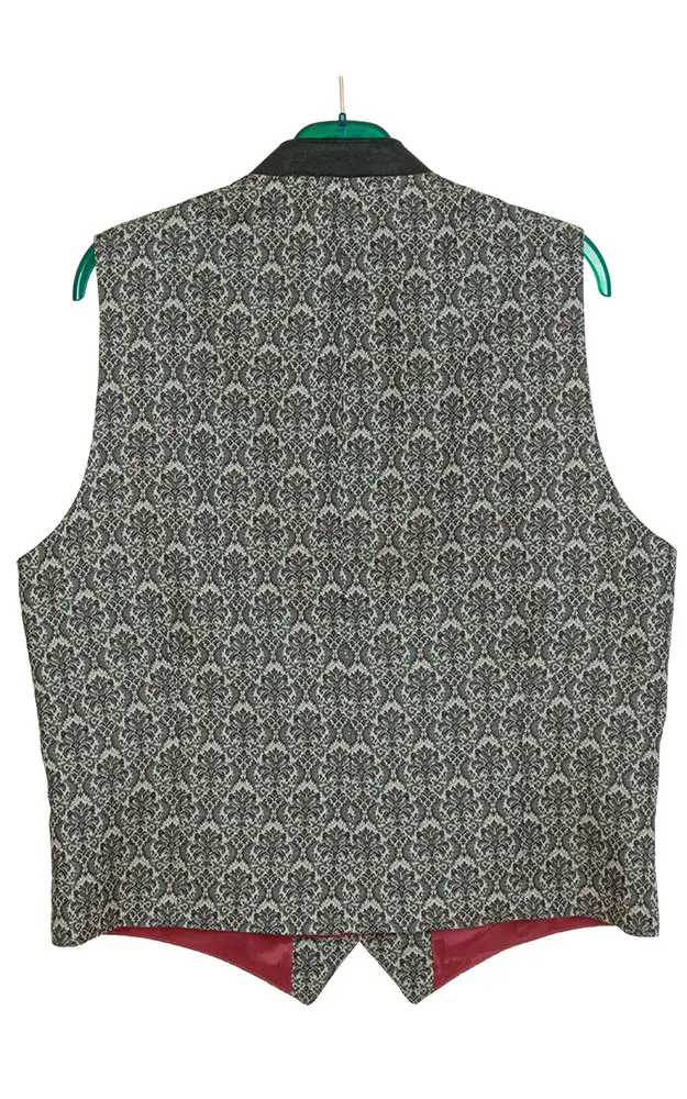 Weste Ambros 2528-93, grün gemustert